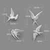 Nordic Creative White Resin Bird Figurines Home Decoration Art Crafts For Living Room Shelves Wedding Party Ornaments 210804