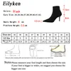 Eilyken 2021ニューファッション秋冬のハイスティレットのかかとのブーツ女性セクシーな先向きの靴下アンクルブーツシューズポンプEW3333