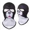 Sommar 3d tecknad keps hund djur huvud kyla hattar utomhus sport cykel cykling motorcykel masker skidhuvud hatt slöja balaclava uv skyddande full ansiktsmask