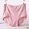 Q001 4 stks / partij Big Size 6XL Panty Solid Hoge Taille Ondergoed Vrouwen Slipje Zachte Viscose Lingerie Slips 210730