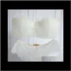 브래지어 세트 섹시한 푸시 업 팬티 낭만적 인 레이스 무선 컵 어린 소녀 브래지어 세트 흰색 튜브 탑 디자인 속옷 얇은 란제리 QI5EO 2QE1Y
