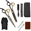 Cabeleireiro Tesoura Tesoura Clippers Profissional Barbeiro Cortando Thinning Cape Barbershop Hairs Corte Shears Scissor Para Cabeleireiros Definir Kit