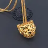 Colares pendentes Cabeça clássica de leopardo da moda Colar cúbico de zircônia de pedra Pantera de pedra Pantera para homens ou mulheres Designer Copper Jewel2550475