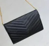 Echt lederen ketting dames schoudertas tote luxe designer crossbody tassen goud zilver handtassen krokodil portemonnee handtas portemonnees kaviaar lamsleer