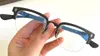 Pop Retro Men okulary optyczne Punk Punk Design Square Half-Rame z skórzaną skrzynką HD przezroczystą soczewkę najwyższą jakość 199Z