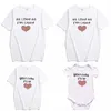 Family Matching Clothes Tshirt Mother Daughter Baby Boy Kid Girls Father Son Short Sleeve Valentine Love Me T-shirt Top 210417