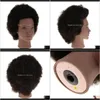 Cabeças Cosmetologia Afro Manequin Head Wak Hair para traçar a prática de corte QYHXO DTPYN257C