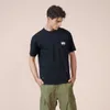 Summer 100% Cotton Chest Pockets T-shirt Men Casual Oversize Drop Shoulder Plus Size Tops Quality Tees 210629