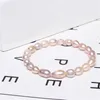 Brins en perles bracelets de perles d'eau douce naturel réel bracelet de perles culture baroque pour femmes bijoux de mer de mariage de mariage