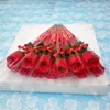 Único Haste Artificial Rose Dia dos Namorados Casamento Sabonete Rosas Festa de Aniversário Decoração Flores Festivas Flor 5 Cores BH5825 TYJ
