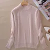 19 kolorów wełna czysta kaszmirowa swetra Kobiety pullover z długim rękawem pull femme pół golf kobiety swetry pulloczki plus size 211218