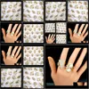 Met side stenen sieraden10 stks vinger vierkante engagement trouwringen voor vrouwen vintage anillo bague bijoux dames femme mode-sieraden 2495 d