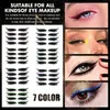 Yanlış Kirpikler Kullanımlık Eyeliner Ve Kirpik Sticker Glitter Moda Gözler Makyaj Göz Farı BlingBling Çıkartmalar 4 çift