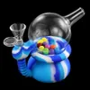 Shisha Cokah Водяная труба для воды Маленькие кальяны Мрамор Силиконовые Шланг Стекло Бонг DAB Высота 120 мм