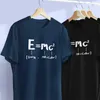 Funny Math Energy Equipement Lait Ajouter une théorie du café carré de la conception de la relativité Tshirt coton EU Taille X0621