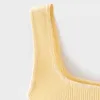 Sexy Backless Yellow Camisoles Women Solid Knitted Short Tank Tops Summer Sleeveless Basic Cropped Ropa Mujer 210515