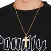 Kreuz-Anhänger, dreilagige Halskette, Edelstahl, Titan, religiöse Christus-Halskette, kurze Ketten, Anhänger-Halsketten