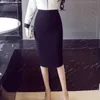 S-5XL Women Pencil Long Skirts High Waist Casual Summer Sexy Slim Red Office Lady Work Wear Plus Size Black Skirt 210629