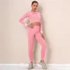 Yoga Outfit Women Set Sports Suit 2 Pieces Gym Clothing Seamless Leggings Sport Crop Top Fitness Female Tracksuit Tights