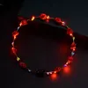 Fascia per capelli LED lampeggiante, linea luminosa, corona corolla festa luminosa carnevale decorazione floreale ghirlanda accessorio per capelli luminoso giocattolo per bambini