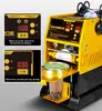 プラスチック製/紙コップシーリング機械300-400コップ/時間電気ボババブルミルクティーコーヒースムージーカップシーラー