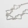 Alloy interlocking Hip-hop punk Necklace Silver Plated Chain Necklaces Women Fashion Gothic Jewelry