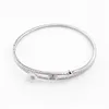 Sterling Bracelet Bangle Settings Flower White Shell Shiny Zirconia 925 Silver 3 Pieces