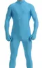Lac bleu lycra spandex men039s costume de costume arrière zipper sexy hommes costumes de costumes unisexes