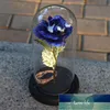 Декоративные цветы венки светодиодные светильник в стеклянный купол на деревянной основе подарок и искусственная золотая фольга роза цветок для женщин (аккумулятор n заводской цена