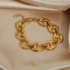 Link Chain Punk Mariner Anchor Link Bracciale grosso per donne uomini 18K in acciaio inossidabile oro inossidabile 6884924