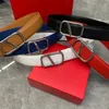 Lussurys Designer Belt Mens Fashion Trend Belts di alta qualità Cinture in pelle in pelle fibbia in argento Argento Una varietà di colori può essere abbinata a uomini e donne lattine Bes usata Nizza