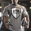 Erkekler Moda 100% Pamuk T Shirt Vücut Geliştirme Egzersiz Spor Rahat T-Shirt Tops 210706