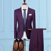 (Kurtka + Spodnie) Garnitury Mężczyźni 2021 Wiosna Jesień Męskie Slim Fit Wedding Suits Mens Business Garnitury Blazery z spodniami Mężczyźni S-5XL X0909