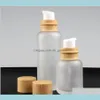 Packing Office School Business Industrial 50Ml 110Ml 150Ml Frosted Glass Bottles Travel Containers Cosmetics Leak Proof With Lids Port