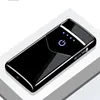 Lighters Electric Metal Windproof Dual Arc Rechargeable USB Lighter Plasma Disposable Smoking Cigarette Lighter For Man Gadgets