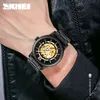 SKMEI Zegarki mechaniczne Watch dla mężczyzn Moda Hollow Dial Mens Wodoodporna Godzina Zegarowa Horloges Mannen 9242 Q0524