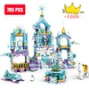 Friends Princess Castle House Sets for Girls Movies Royal Ice Playground Horse Carriage DIY Building Blocks Toys Kids Gifts 210929