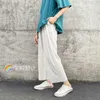 Pleated Pants Men Fashion Casual Stretch Waist Straight Trousers Man Streetwear Hip Hop Loose Wide Leg Pants Mens M-5XL P0811