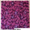 60x40cm Künstliche Blumen DIY Hochzeit Dekoration Blume Wand Panels Seide Rose Blume Lila Romantische Hochzeit Hintergrund Deco