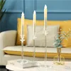 decor Crystal Candle Holders Acrylic Candlestick Centerpieces Road Lead Candelabra Centerpieces Wedding porps Christmas senyu544