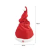 Röd elektrisk julleksaker musikalisk nyhet Claus mjuk plysch hatt Rolig sjungande dans Xmas Santa Cap för vuxna