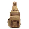 Waist Bags Canvas chest pack of men fashion bag tide shoulder satchel High quality leather durable Retro A603227Z