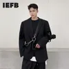 IEFB Black High-grade Suit Jacket Men's Detachable Three-dimensional Small Bag Silhouette Blazers For Men Spring 9Y5447 210524