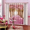 Rideaux rideaux de haute qualité personnalisés en tissu 3d rideaux roses romains doux gel occultant