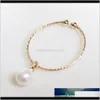 Band Jewelry Drop Delivery 2021 Handmade Natural Pearls Knuckle Ring Gold Filled Jeweley Regalo di compleanno Boho Anillos Mujer Bague Femme Anelli F