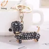 3pcs Dog Dachshund Keychain Key Chain Charm Pendant Keys Holder Keyring Women Girl Gift Car Styling Interior Accessories2549