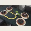 Modna marka litera drukowane tkaniny stołowe prostokątne wodoodporne okładki stoły do ​​kawy