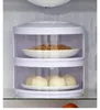 Kök Storage Organization 1pc Leftovers Box Multi-Layer Isolering Dammtät måltider Grönsaker Täck Kylskåp Matbehållare