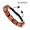 New Product Cut Rectangular Seven-pulse Wheel Color Natural Stone White Crystal Red Dongling Woven Bracelet