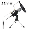 Nagrywanie Mikrofon Mikrofon Komórkowy Mic Microfone Kit dla komputera PC Karaoke Mic Uchwyt Android 3.5mm Wtyczka
